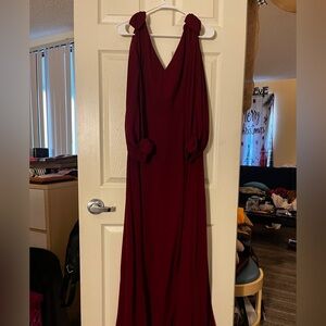 Ever Pretty Wine Long Sleeve Dress